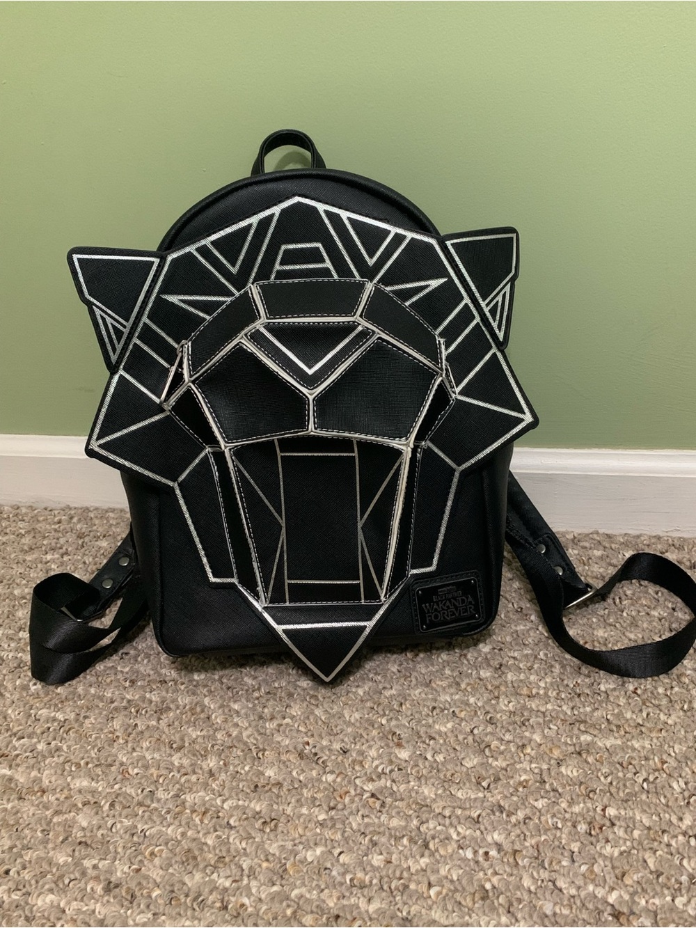 Loungefly Marvel Black Panther Wakanda Forever Figural Mini Backpack EUC